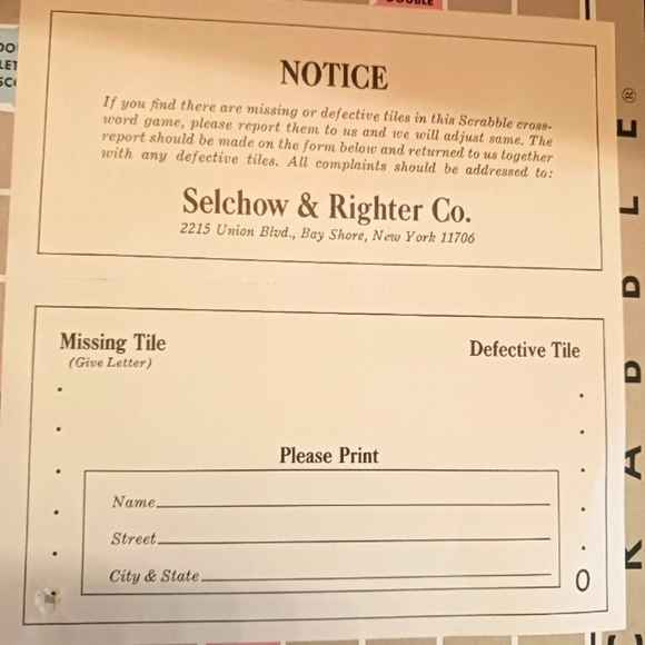 Antique Scrabble Game. 1950s New in Box! Rare - Picture 8 of 11